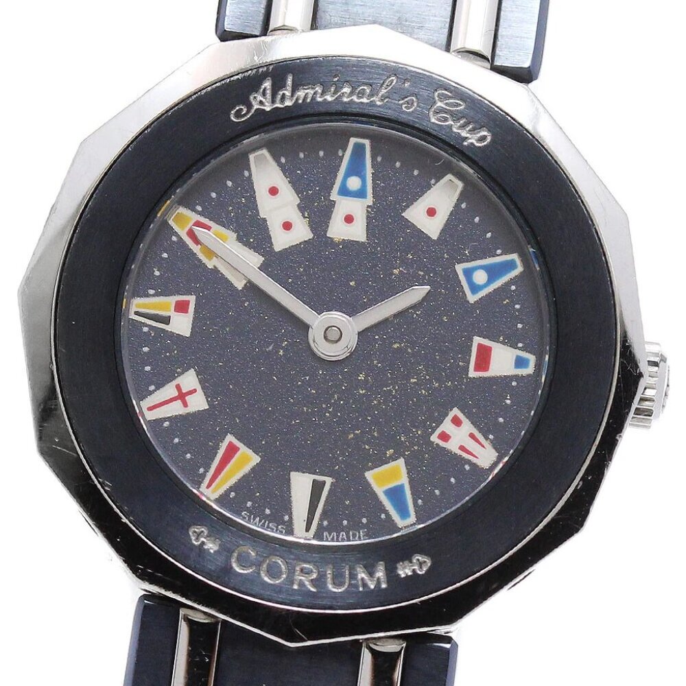 CORUM Admirals cup Gun Metal Blue Quartz Ladies Watch_848960